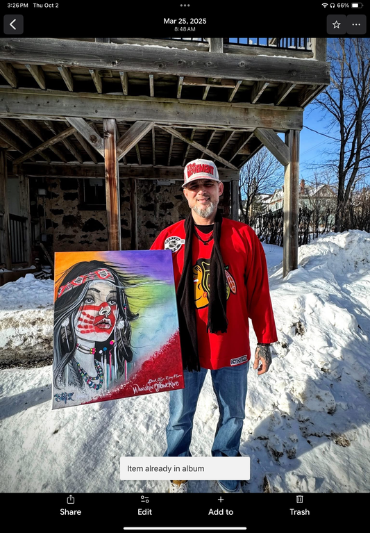 “Sister” Wanishin Ojibwekwe. ORIGINAL painting